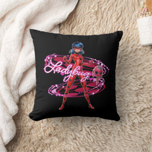 Ladybug and Tikki Graphic Throw Pillow