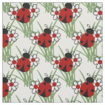 Ladybug and Two Daisies Fabric