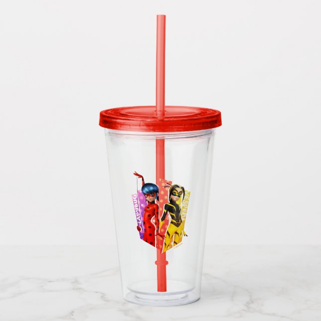 Ladybug and Vesperia Graphic Acrylic Tumbler (Front)