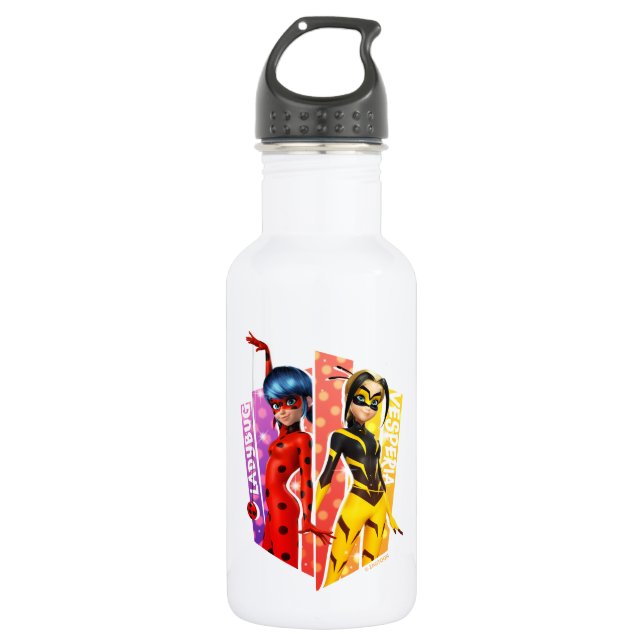 Ladybug and Vesperia Graphic Stainless Steel Water Bottle (Front)