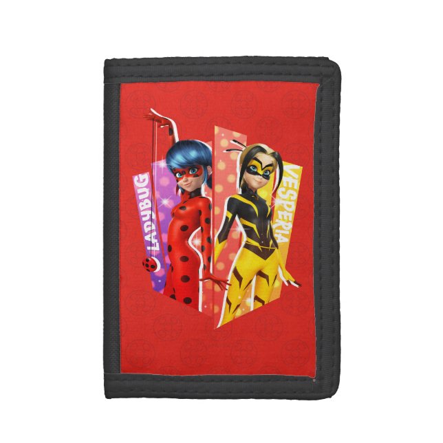 Ladybug and Vesperia Graphic Trifold Wallet (Front Vertical)