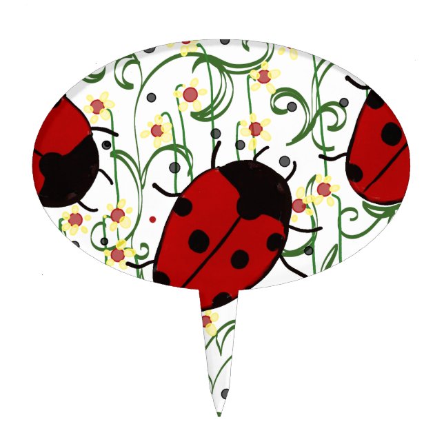 Ladybug Art Cake Topper (Front)