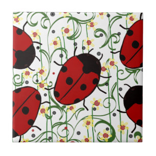 Ladybug Art Ceramic Tile