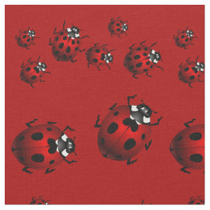 Ladybug Art Fabric Ladybird Fabric Cotton or Poly