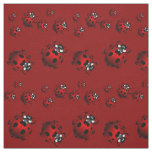 Ladybug Art Fabric Ladybird Fabric Cotton or Poly