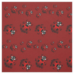 Ladybug Art Fabric Ladybird Fabric Cotton or Poly