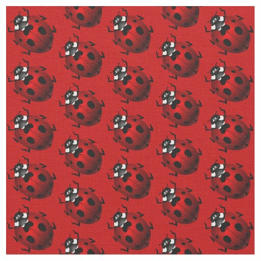 Ladybug Art Fabric Ladybird Fabric Cotton or Poly