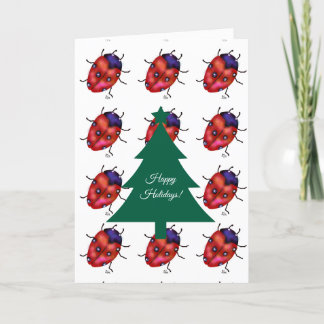LADYBUG ART HOLIDAY CARD