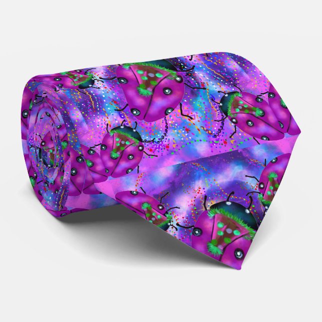 LADYBUG ART NECK TIE (Rolled)