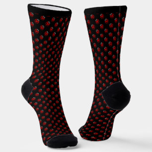 Ladybug Art Socks Cute Ladybird Socks Customize