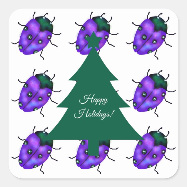 LADYBUG ART SQUARE STICKER (Front)