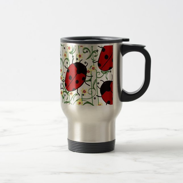Ladybug Art Travel Mug (Right)