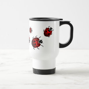 Ladybug Art Travel Mug Beer Glass Ladybug  Cup