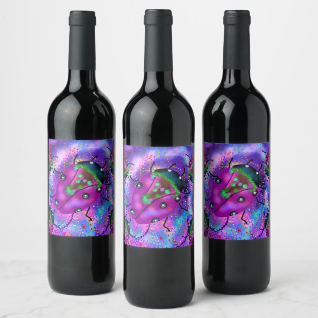 LADYBUG ART WINE LABEL (Bottles)
