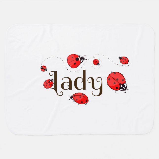 Ladybug Baby Blanket (Horizontal)