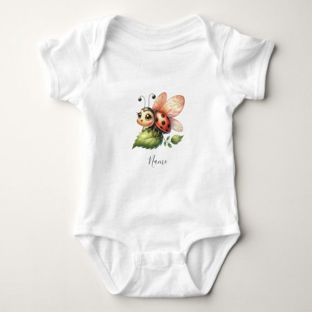 Ladybug  baby bodysuit (Front)