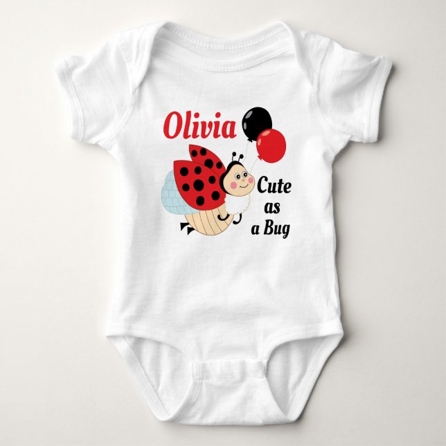 Ladybug Baby Cusmomized Bodysuit (Front)
