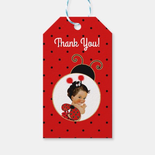 Ladybug Baby Girl Red  Black Dot Gift Tags