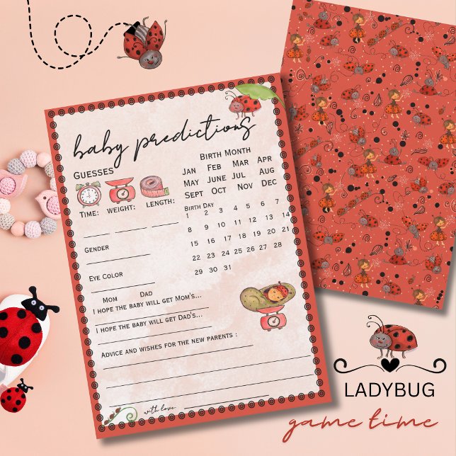 Ladybug Baby Predictions and Advice Card  (Ladybug Baby Predictions and Advice Card )