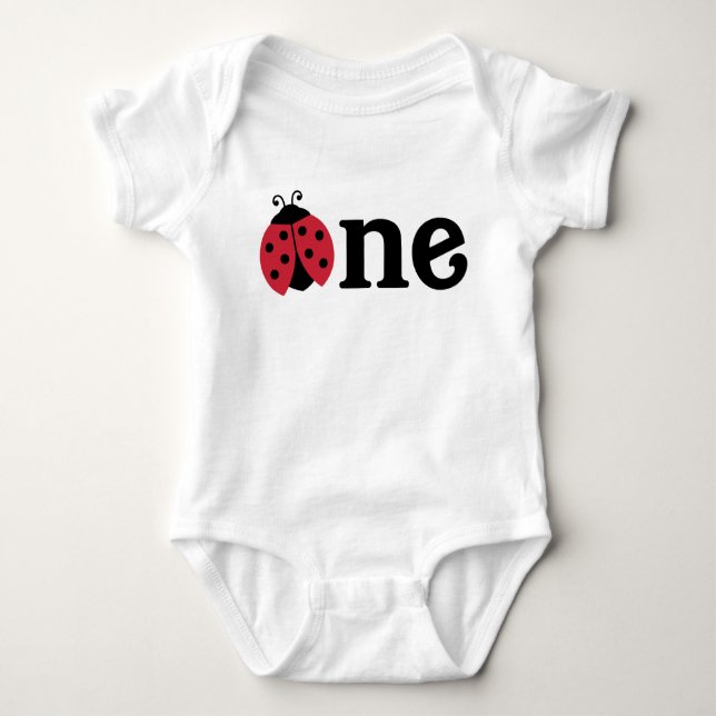 Ladybug Baby Shirt for First Birthday Party (Front)