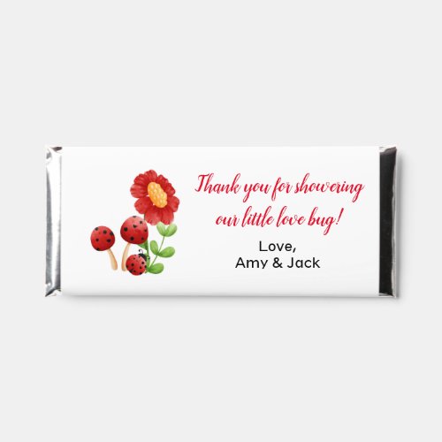 Ladybug Baby shower Candy bar labels