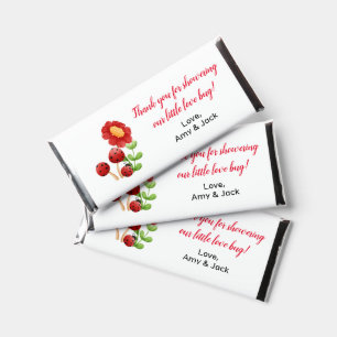 Ladybug Baby shower Candy bar labels