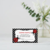 Ladybug Baby Shower Diaper Raffle Ticket Enclosure Card (Standing Front)