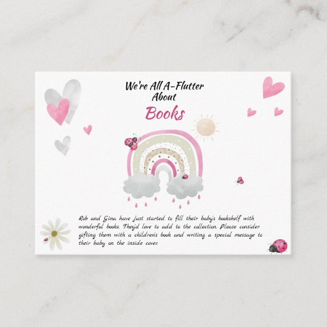 Ladybug Baby Shower Enclosure Cards (Front)