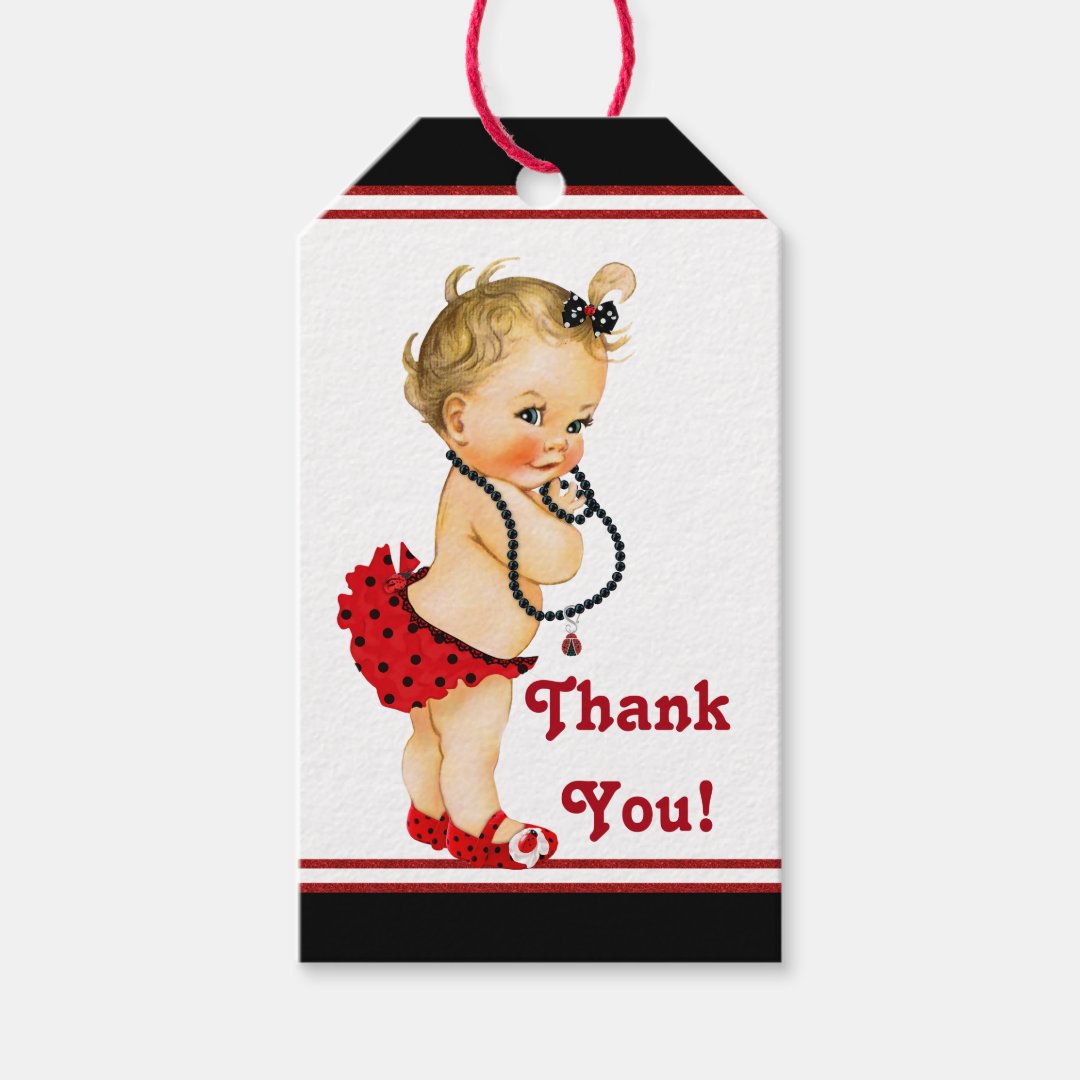 Ladybug Baby Shower Gift Tags | Zazzle