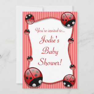 Ladybug Baby Shower Invitation