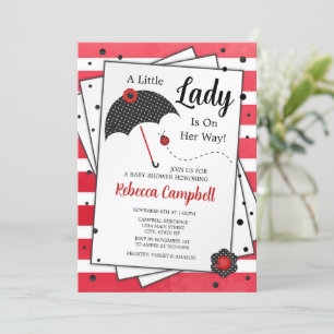 Ladybug Baby Shower Invitation