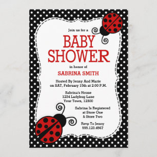 Ladybug Baby Shower Invitation