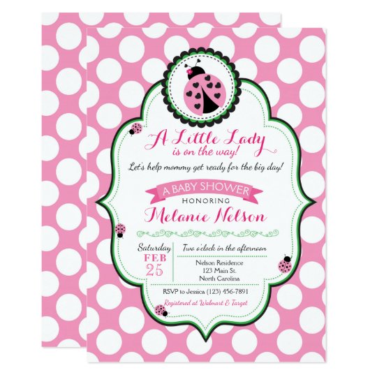 Ladybug Baby Shower Invitation • Little Lady Bug | Zazzle.com