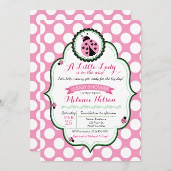 Ladybug Baby Shower Invitation • Little Lady Bug by YourMainEvent at Zazzle