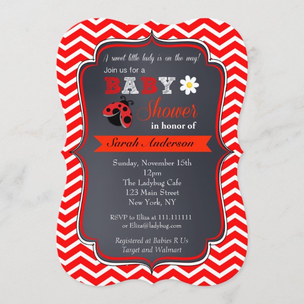 Lady Bug Baby Shower Invitations | Zazzle