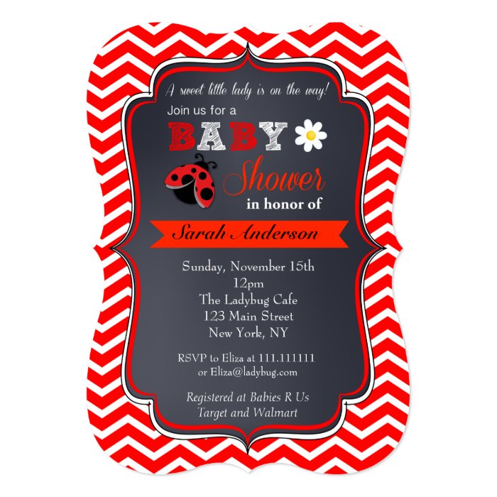 Ladybug Baby Shower Invitations | Zazzle