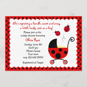 Ladybug Baby Shower Invitations