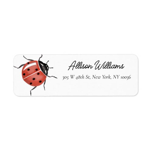 Ladybug Baby Shower  Label