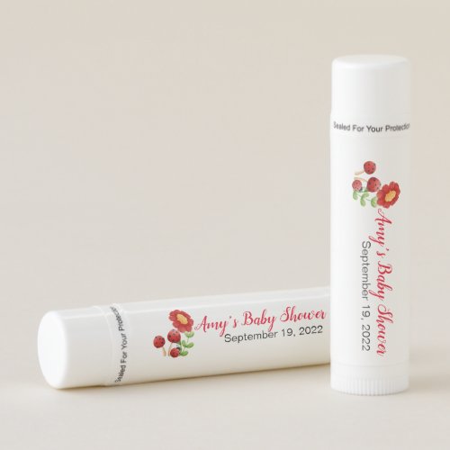 Ladybug Baby Shower Lip Balm