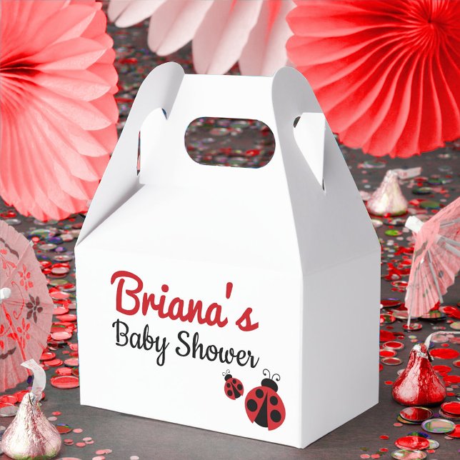 Ladybug Baby Shower or Birthday Favor Boxes (Ladybug Party Favor Gift Boxes)