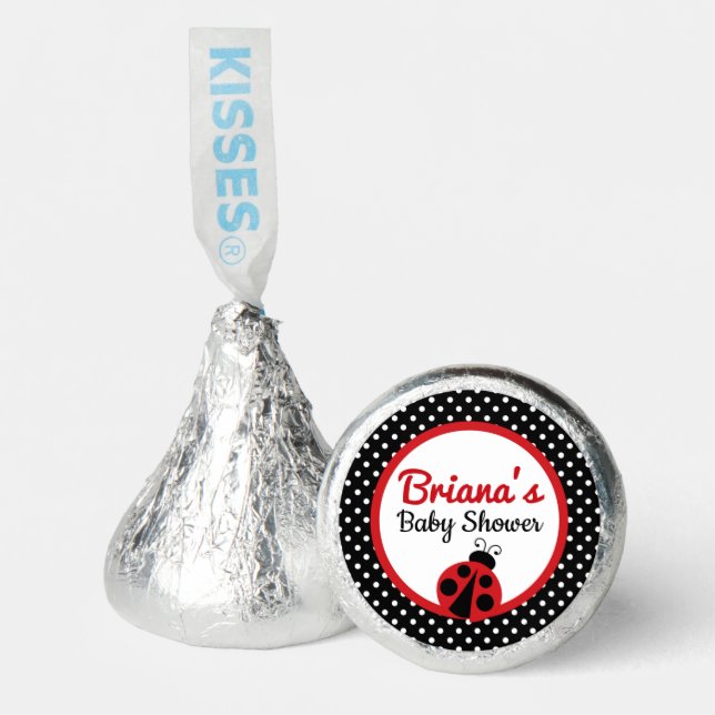 Ladybug Baby Shower or Birthday Hershey®'s Kisses® (Front)