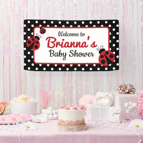 Ladybug Baby Shower or Birthday Party Banner