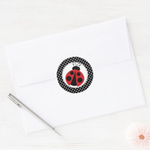 Ladybug Stickers for baby shower or birth announcement – Candy