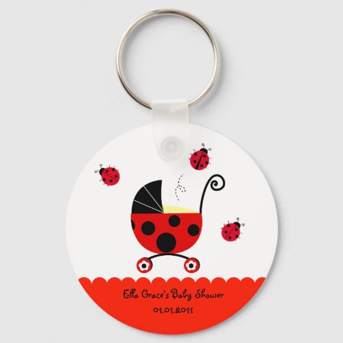 Ladybug Baby Shower Party Favor Keychains