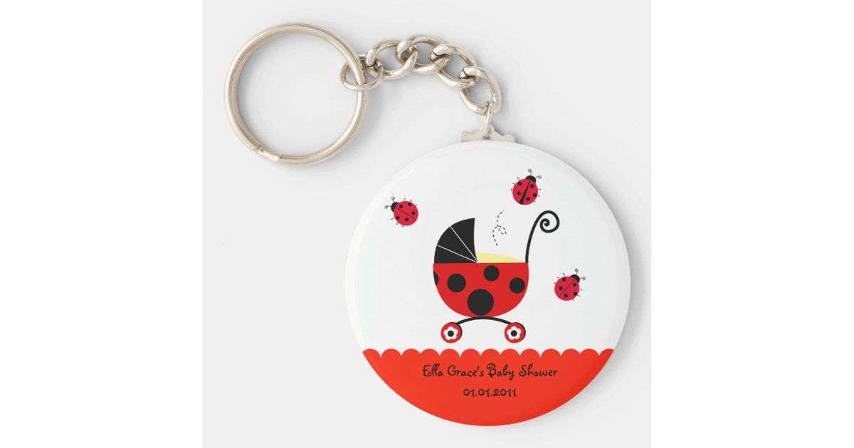 Ladybug Baby Shower Party Favor Keychains Zazzle Com