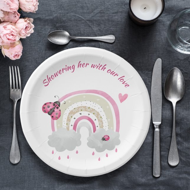 Ladybug Baby Shower Plate (Creator Uploaded)