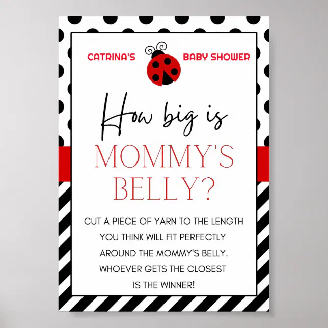 Ladybug Baby Shower Sign | Zazzle