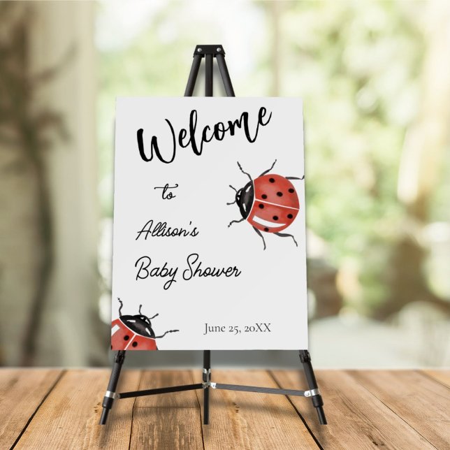 Ladybug Baby Shower Welcome Foam Board  (Creator Uploaded)