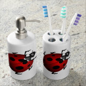 Ladybug Bath Sets Cute Ladybird Bug Bathroom Set (Front)