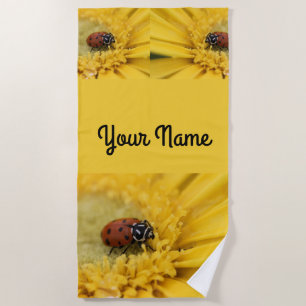 Ladybug beach towel
